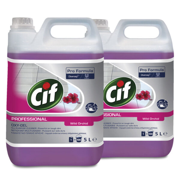 Cif Pro Formula Oxy-gel Wild Orchid koncentrat do mycia podłóg i innych wodoodpornych powierzchni zmywalnych 5 L - obrazek 4