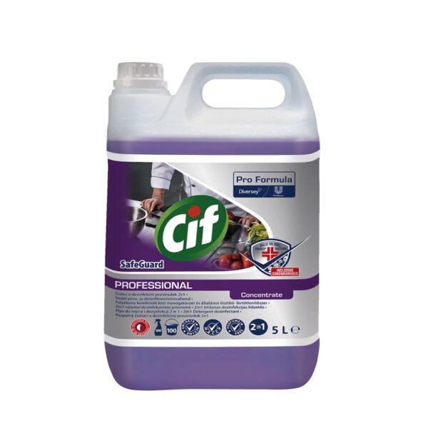 Cif Pro Formula Safeguard Concentrate preparat myjąco-dezynfekujący 5 L - obrazek 2