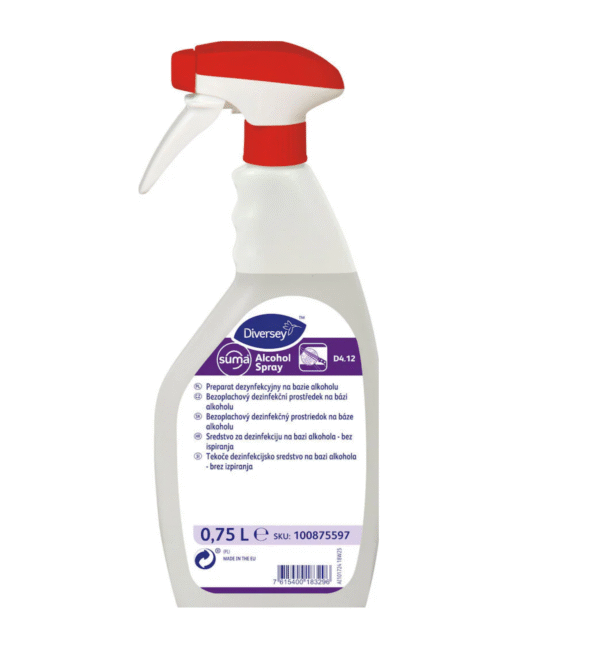 Suma Alcohol Spray D4.12 gotowy do użycia preparat do dezynfekcji powierzchni oparty na etanolu 750 ml